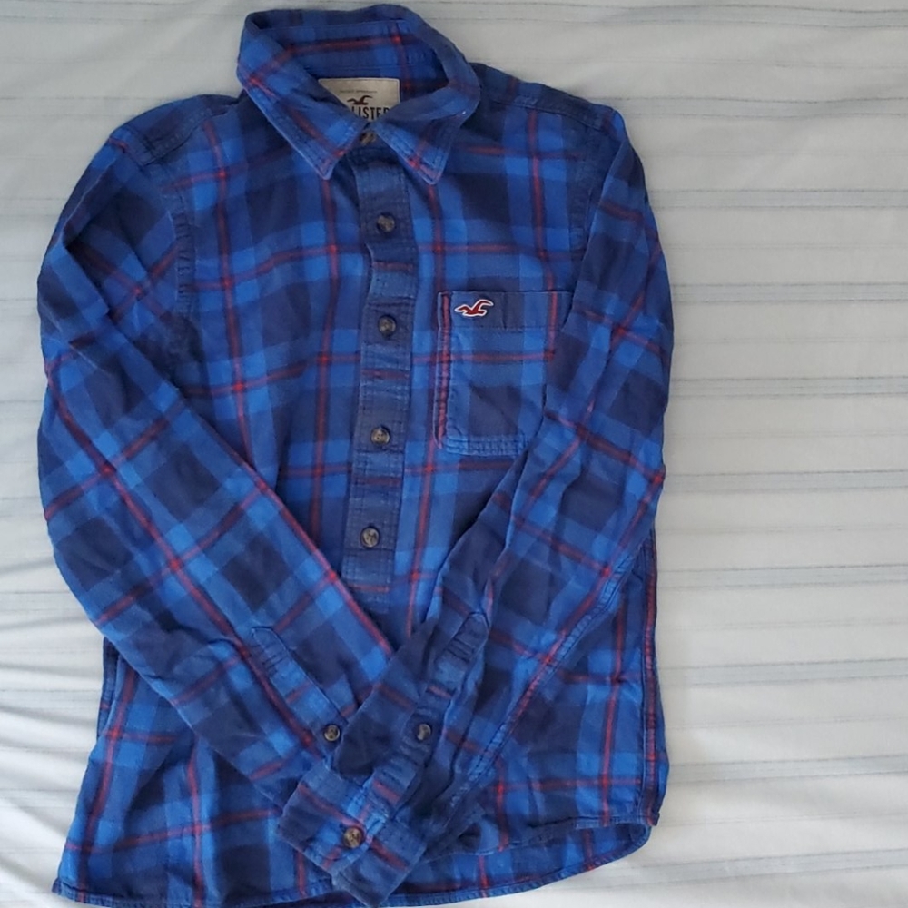 Blue/red checkered Casual Button Down Shirt